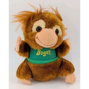 Vintage Shirt Tales Bogey Plush 7" Stuffed Monkey Hallmark Cards 1981 China